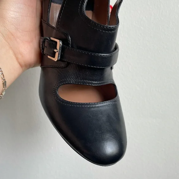 Laurence Dacade Black Leather Biker Bootie Heels - Picture 5 of 14